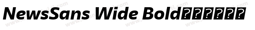 NewsSans Wide Bold字体转换